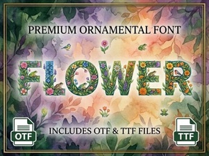 Flower Font: Elegant Botanical Typography for Designers